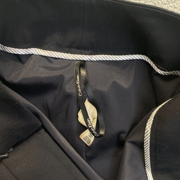 Calvin Klein Skirt Womans Size 12 Black Pencil Career Knee Length Casual Boss - Picture 10 of 12